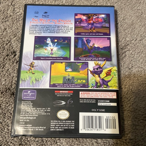 Nintendo GameCube Spyro Enter the Dragonfly + Strategy Guide! Case, Disc - Picture 3 of 7